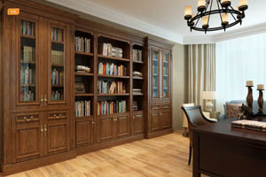 新中式全屋定制书房衣柜效果图